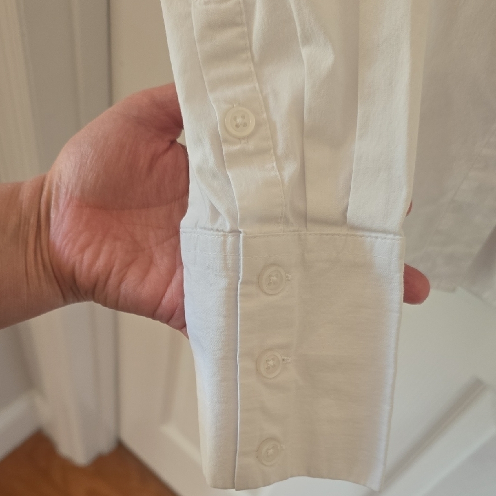 Women's White Button Down Shirt - Picture 4 of 5